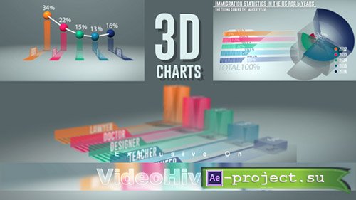 Videohive: Smart 3D Charts - Project for After Effects 