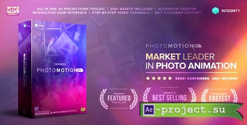 Videohive: Photo Motion Pro - Professional 3D Photo Animator - Project for After Effects (with 3 February 17 Update) 