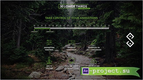 Videohive: 30 Clean Lower Thirds - Project for After Effects 