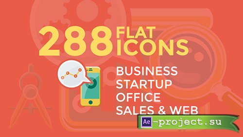 Videohive: Business & Startup Flat Icons - Project for After Effects 