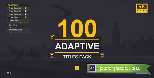 Videohive: MoType | Adaptive Titles Pack - Project for After Effects
