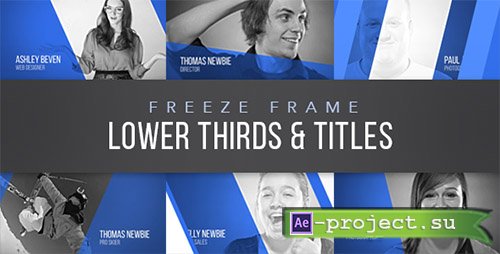 Videohive: Freeze Frame Lower Thirds - Project for After Effects 