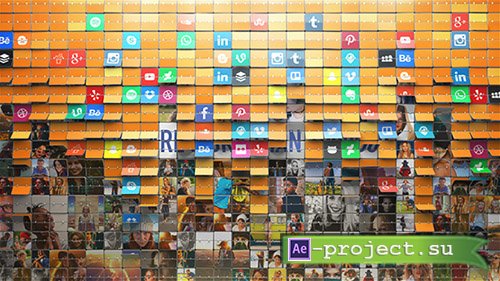 Videohive: Cards Wall Logo Reveal - Project for After Effects 