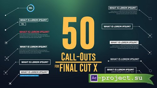 Videohive: 50 Call-Outs Pack - Project for Final Cut