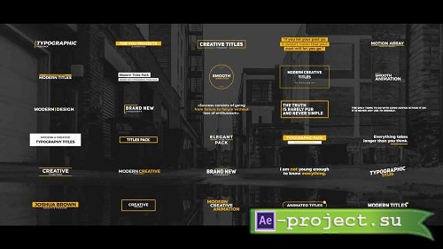 30 Modern Titles 33121 - After Effects Templates