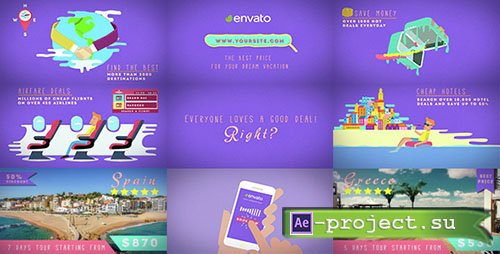 Videohive: Travel Deals And Discounts - Project for After Effects 