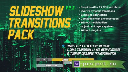 Videohive: Slideshow Transitions Pack 17811440 (With 21 February 17 Update) - Project for After Effects