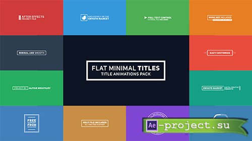 Videohive: Flat Minimal Titles - Project for After Effects 