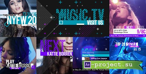 Videohive: Music and Entertainment TV Broadcast Pack - Project for After Effects 