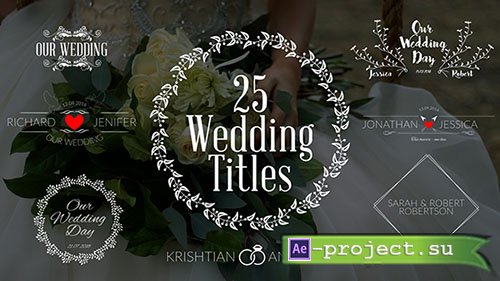 Videohive: Wedding Titles 19761639 - Project for After Effects 