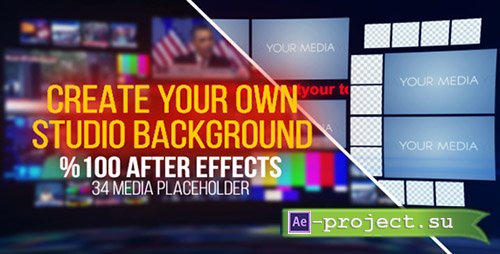 Videohive: TV Studio Background - Project for After Effects 