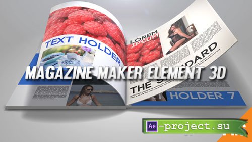 Videohive: Magazine Maker Element 3D - Project for After Effects 