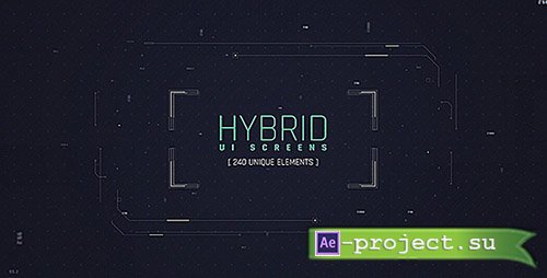 Videohive: Hybrid Ui Screens - Project for After Effects 