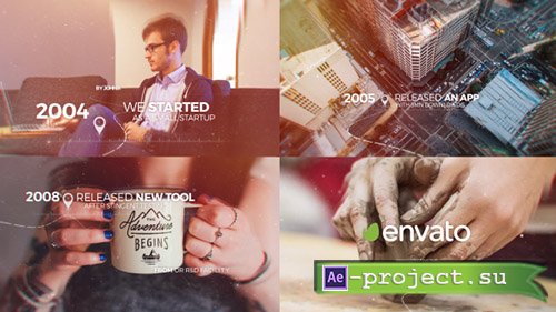 Videohive: Modern Parallax Timeline Slideshow - Project for After Effects 