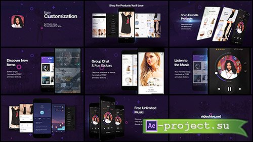 Videohive: Cosmo l App Promo Kit - Project for After Effects 
