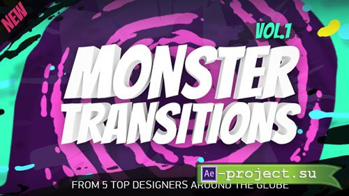 Videohive: 125+ Monster Transitions - Project for After Effects 