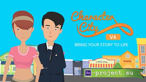 Videohive: Explainer Video ToolKit : Character City V4 - Project for After Effects 