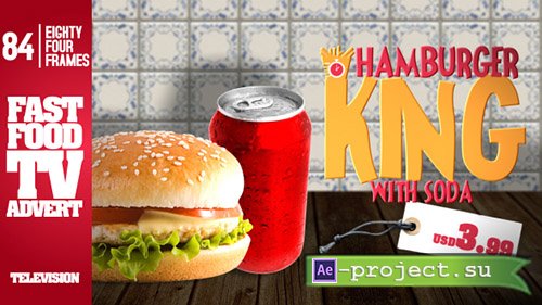 Videohive: Fast Food Restaurant TV Commercial - Project for After Effects 