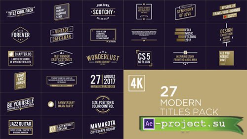 Videohive: Titles Pack 19642640 - Project for After Effects 