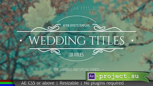 Videohive: Wedding Titles 19995952 - Project for After Effects 