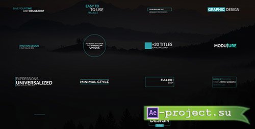 Videohive: Minimal Tiltes Pack - Project for After Effects 