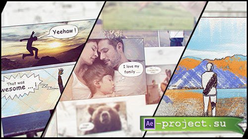 Videohive: Hand Drawn Family Holiday Slideshow - Project for After Effects 
