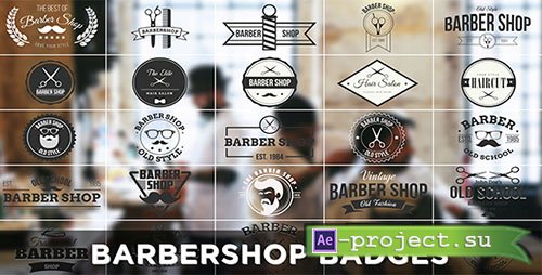 Videohive: Barbershop Badges - Project for After Effects 