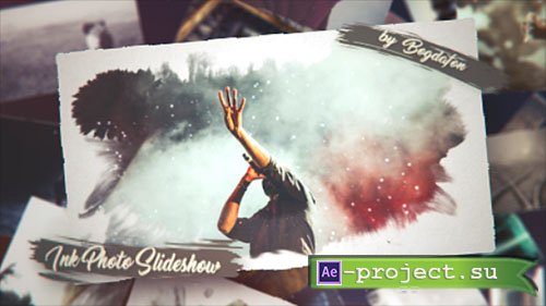 Videohive: Ink Photo Slideshow - Project for After Effects 
