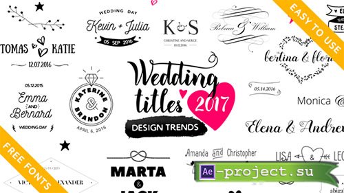 Videohive: Wedding Titles 16778091 - Project for After Effects 