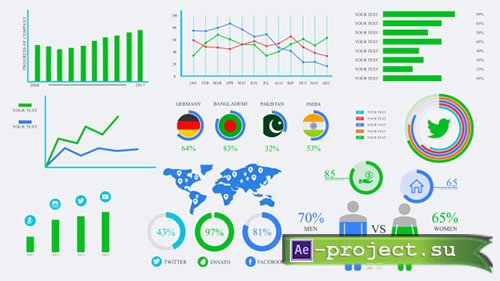 Videohive: Mega Infographics Pack - Project for After Effects