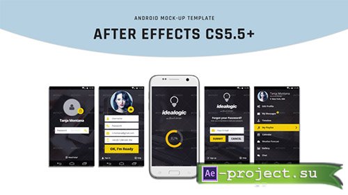 Videohive: Android Mock-Up - Project for After Effects 