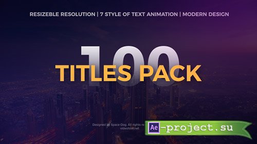 Videohive: The Titles Pack - Project for After Effects 