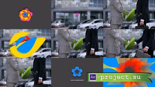 Flat Colorful Logo Reveal - After Effects Templates