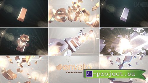 Videohive: 3D Gold And Silver Shatter Logo - Project for After Effects