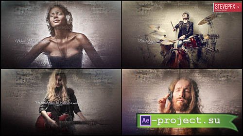 Videohive: Music Notes Slideshow - Project for After Effects