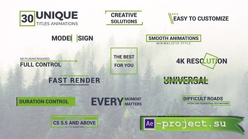 30 Unique Title Animations 41838 - After Effects Templates