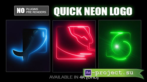 Videohive: Quick Neon Logo - Project for After Effects