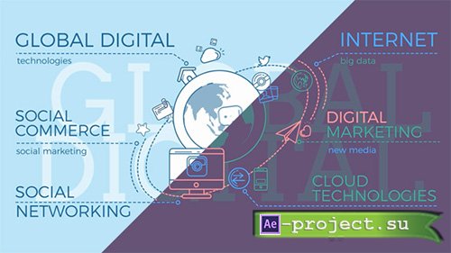Videohive: Global Digital World - Project for After Effects 