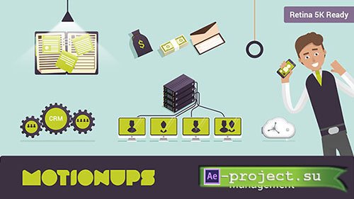 Videohive: CRM Company Marketing Presentation With Character - Project for After Effects 