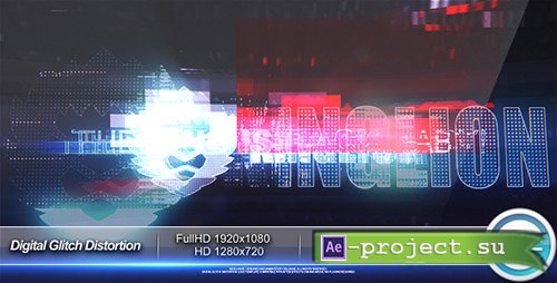 Videohive: Digital Glitch Distortion Logo Reveal - Project for After Effects 