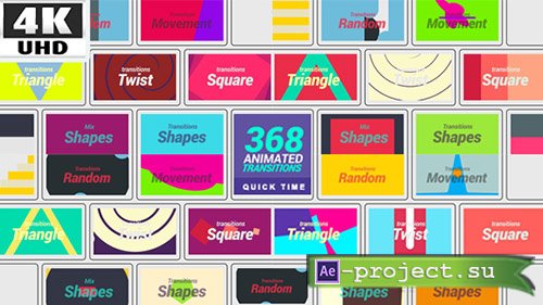 Videohive: 368 Transitions 4K - Motion Graphic 