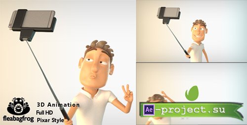 Videohive: Selfie Logo with 3D Character - Project for After Effects 