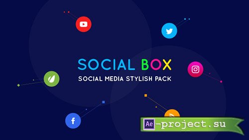 Videohive: SocialBox - Social Media Intro and Outro for Social Media Links Promotion - Project for After Effects 
