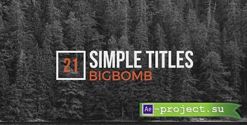 Videohive: Simple Titles 20137446 - Project for After Effects 