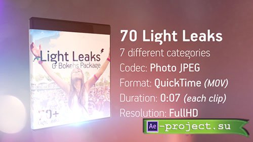 Videohive: Light Leaks & Bokehs Package - Project for After Effects 