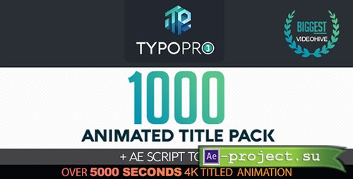 Videohive: Typopro | Typography Pack - Title Animation - Kinetic - Minimal - Vintage - After Effects Scripts