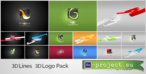Videohive: 3D Lines 3D Logo Pack - Project for After Effects 