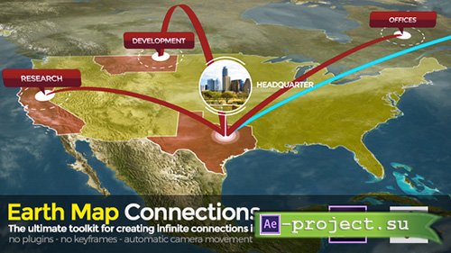 Videohive: Earth Map Connections - Project for After Effects 