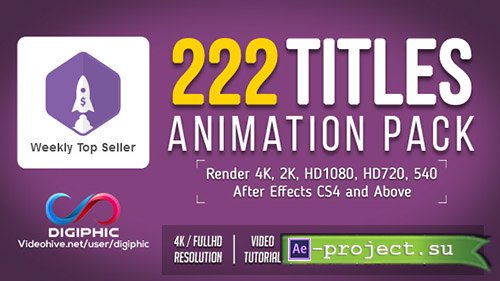 Videohive: Titles Animation 19495140 - Project for After Effects 
