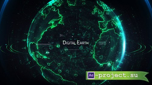 Videohive: Digital Earth Title - Project for After Effects